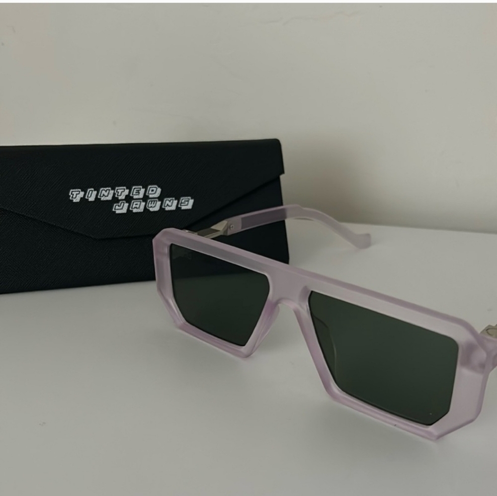 TINTED JAWNS Billionaire Purple Ghost Frosted Shades/sunglasses. Unisex. NIB